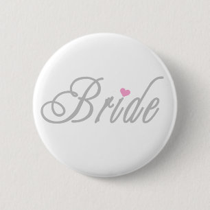 Bride Classy Greys 2 Inch Round Button