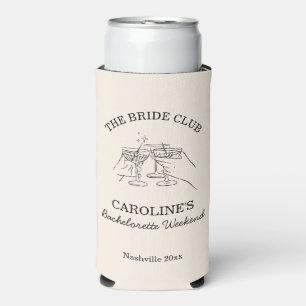 Bride Club Bachelorette Weekend Favour Cocktail Seltzer Can Cooler