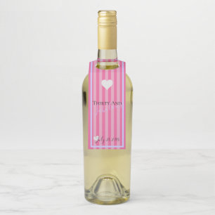 BRIDE & CO Be Fabulous Love Pink Shower Party Bottle Tag