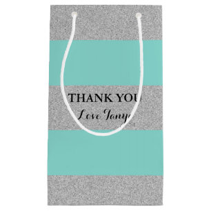 BRIDE & CO Blue And Silver Party Gift Bag