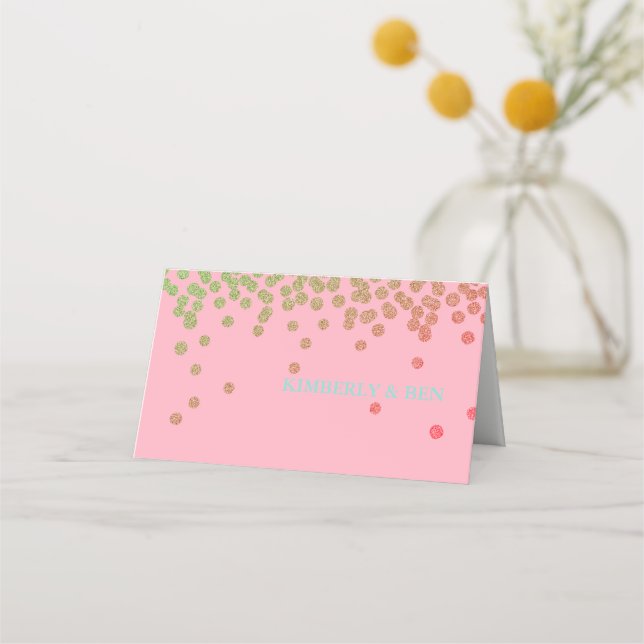 BRIDE CO Let's Flamingle Party Shower Table Escort Place Card (Front)