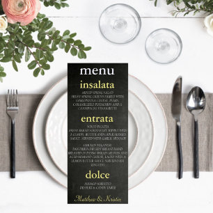 BRIDE & CO Mr And Mrs Chalkboard Party Menu