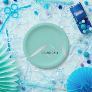 BRIDE & CO Personalize Ribbon Party Paper Plates