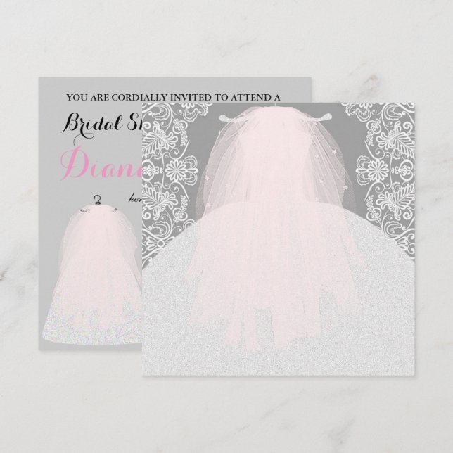 BRIDE CO Something Pink Here Comes The Bride Party Invitation (Front/Back)