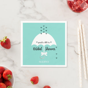 Bride & Co Sprinkle Love Teal Shower Party Napkin