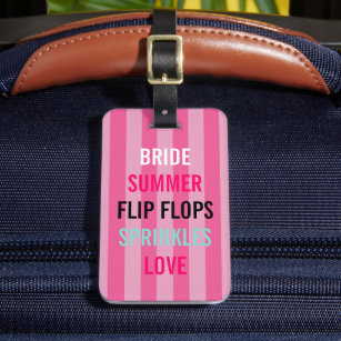 BRIDE CO Summer Bride Sprinkle Personalized Party Luggage Tag
