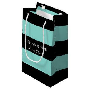 BRIDE & CO Teal Blue And Black Party Gift Bag