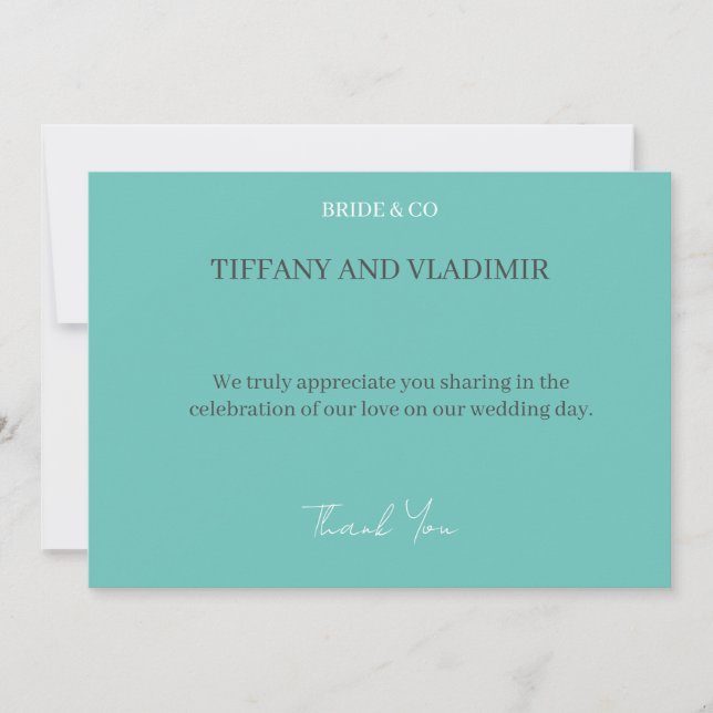 Bride & Co Thank You Cards (Front)