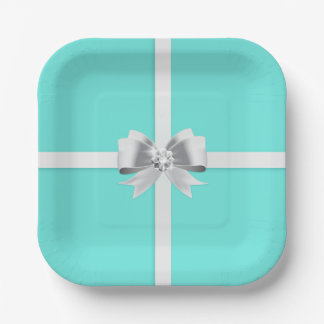Bride & Co. Turquoise/Teal Bridal Party Plates