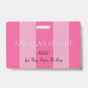 BRIDE & CO VIP Bachelorette Shower Party Entry Badge