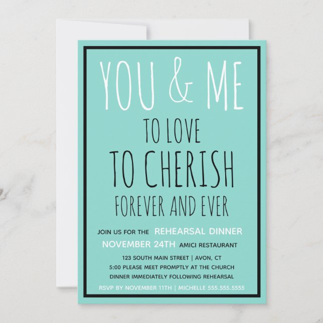 Bride & Co You & Me Wedding Suite Rehearsal Dinner (Front)
