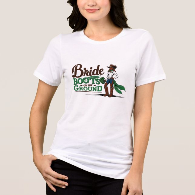 Bride Cowboy T=Shirt  Tri-Blend Shirt (Front)