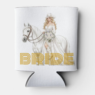bride cowgirl can cooler