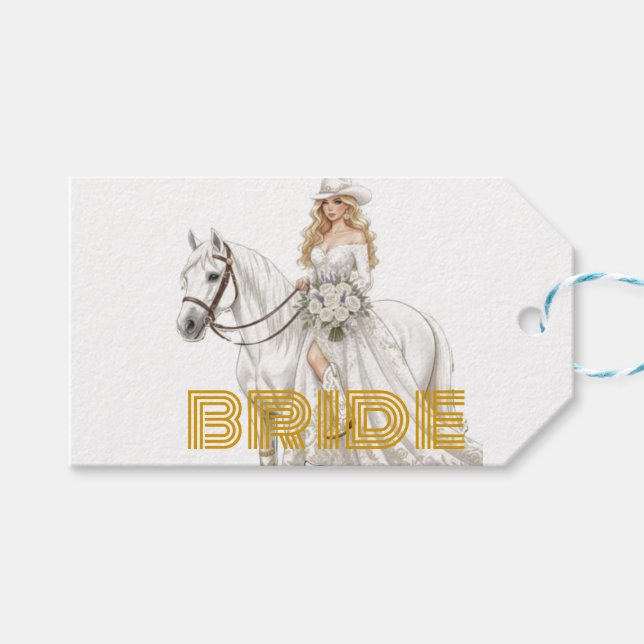 bride cowgirl gift tags (Front (Horizontal))