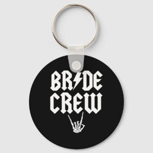Bride Crew Rock N Roll Gothic Halloween Chelorette Keychain