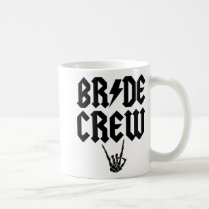Bride Crew Rock N Roll Skeleton Hand Halloween Bac Coffee Mug