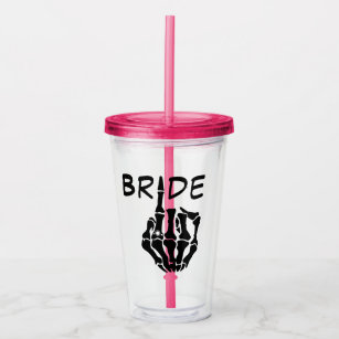 Bride Cup - Skeleton Ring Finger Bridal Tumbler