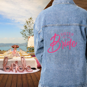 Bride Custom Text  Denim Jacket
