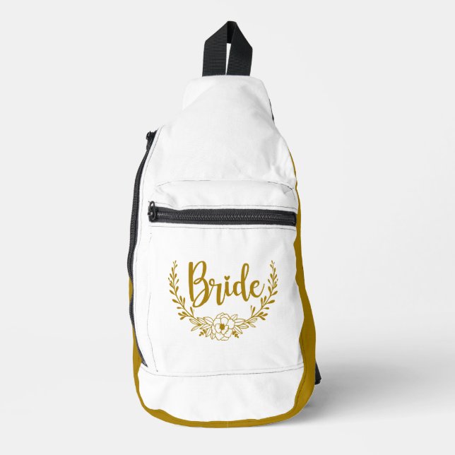 BRIDE Dark Gold White  Sling Bag (Front)