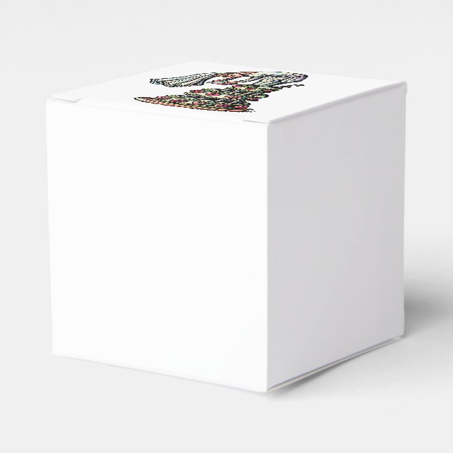 Bride Decorates Wedding Cake Favor Box (Front Side)