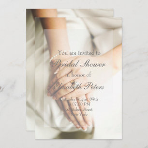 Bride Diamond Wedding Bridal Shower Invitation