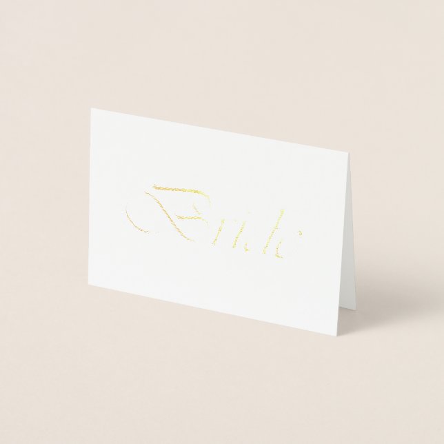 Bride Elegant gold script Reserved Wedding Foil Card (Front)