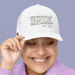 Bride Embroidered Faux Pearl Patch Trucker Hat<br><div class="desc">This design may be personalized in the area provided by changing the photo and/or text. Or it can be customized by clicking Personalize this Template and then choosing the click to customize further option and delete or change the colour of the background, add text, change the text colour or style,...</div>