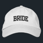 Bride Embroidered Hat<br><div class="desc">Minimalistic bride baseball cap. Perfect for bachelorette parties and for the honeymoon.</div>