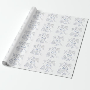 Bride Engagement Wedding Couples Husband Wife Wrapping Paper