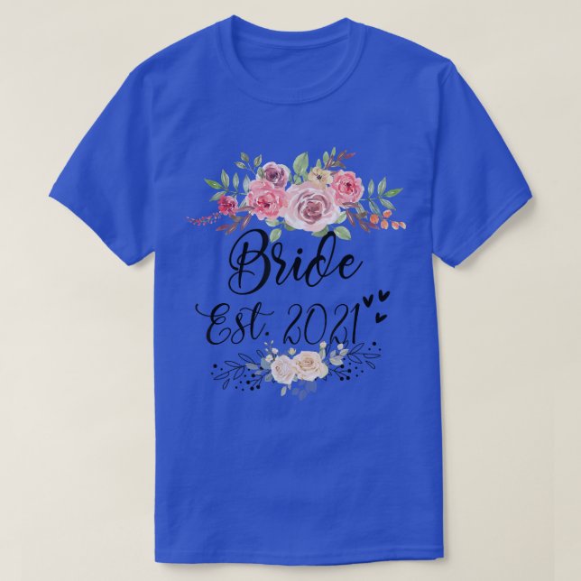 Bride Est 2022 Wedding Bachelorette Party  T-Shirt (Design Front)