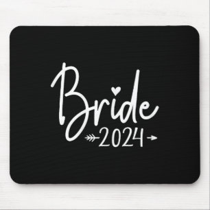 Bride Est. 2024 Married Wedding Bridal Party Bache Mouse Pad