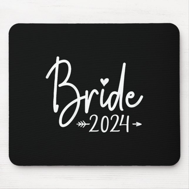 Bride Est. 2024 Married Wedding Bridal Party Bache Mouse Pad (Front)