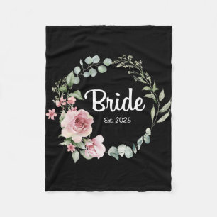 Bride Est. 2025 Bridal Wedding Matching Gifts Woma Fleece Blanket