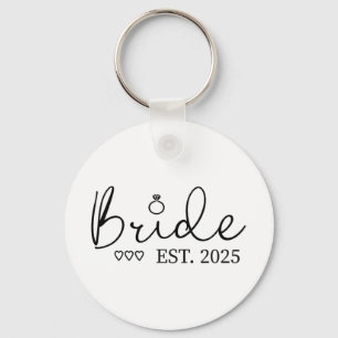 Bride Est. 2025 Bride To Be Fiancé Engagement  Keychain