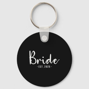 Bride Est 2025 Married Wedding Bridal Party Bachel Keychain