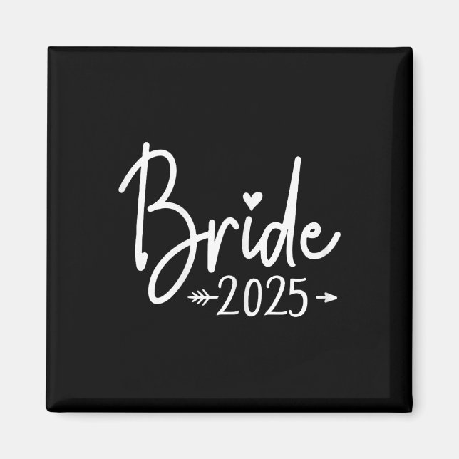 Bride Est 2025 Married Wedding Bridal Party Bachel Magnet (Front)