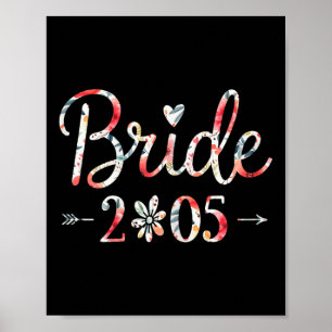 Bride Est 2025 Married Wedding Bridal Party Bachel Poster