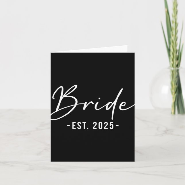 Bride Est. 2025 Matching Getting Ready Bride Groom Card (Front)