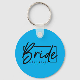Bride Est 2026 Married Couple Wedding Honeymoon Keychain