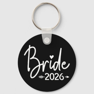 Bride est 2026 married wedding bridal party keychain