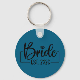 Bride est 2026 matching getting ready bride groom keychain