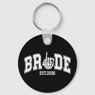 Bride est 2026 valentine halloween couples gothic keychain