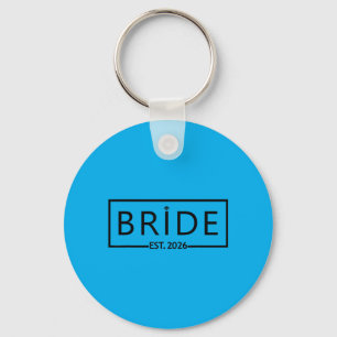 Bride Est 2026 Wedding Bridal Shower Bachelorette Keychain