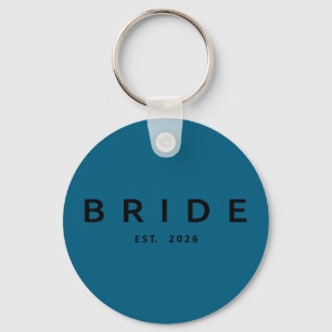 Bride est 2026 wedding bridal shower bachelorette keychain