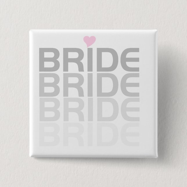 Bride Fade Tshirts and Gifts 2 Inch Square Button (Front)