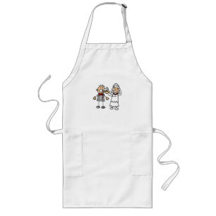 Bride Feeds Groom Long Apron