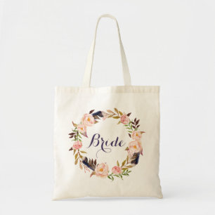 Bride Floral Sac fourre-tout personnalisé