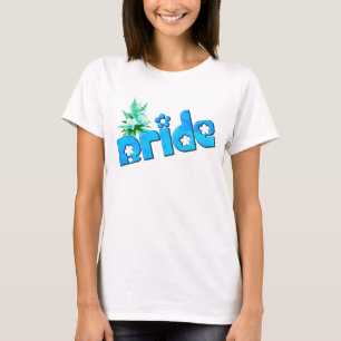 Bride Flower Bouquet Wedding Party  T-Shirt