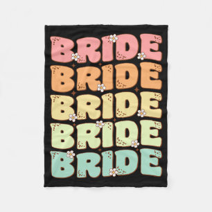 Bride Future Mrs Bridal Party Wedding Bachelorette Fleece Blanket