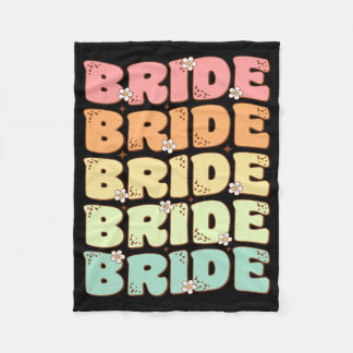 Bride Future Mrs Bridal Party Wedding Bachelorette Fleece Blanket